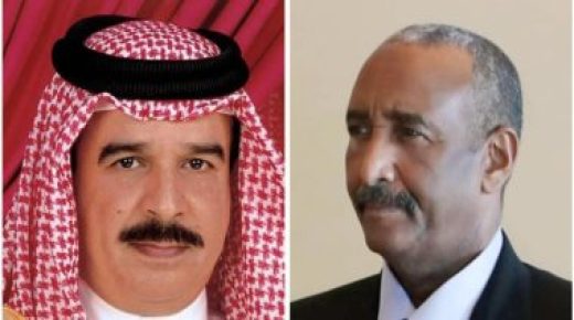 البرهان يؤكد الحرص على تطوير العلاقات بين السودان والبحرين