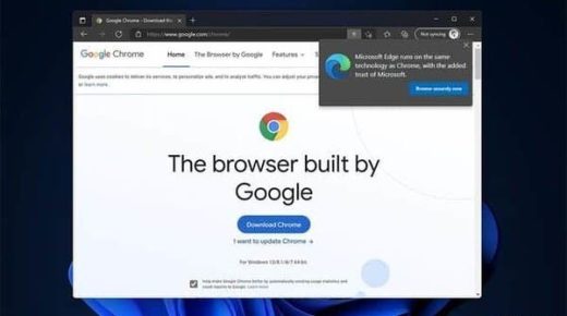 تحاول Microsoft جاهدة منعك من استخدام Google Chrome 