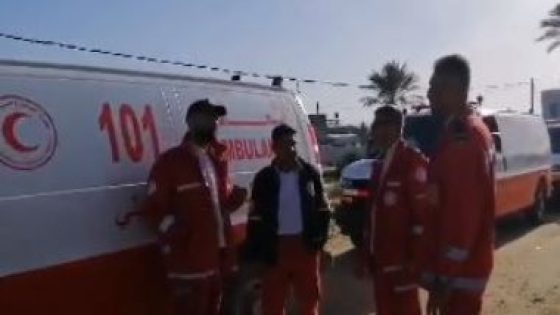 الهلال الأحمر الفلسطيني يجلى جرحى ومرضى من المستشفى المعمداني